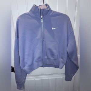 Nike Lavender Half-Zip Pullover cropped medium